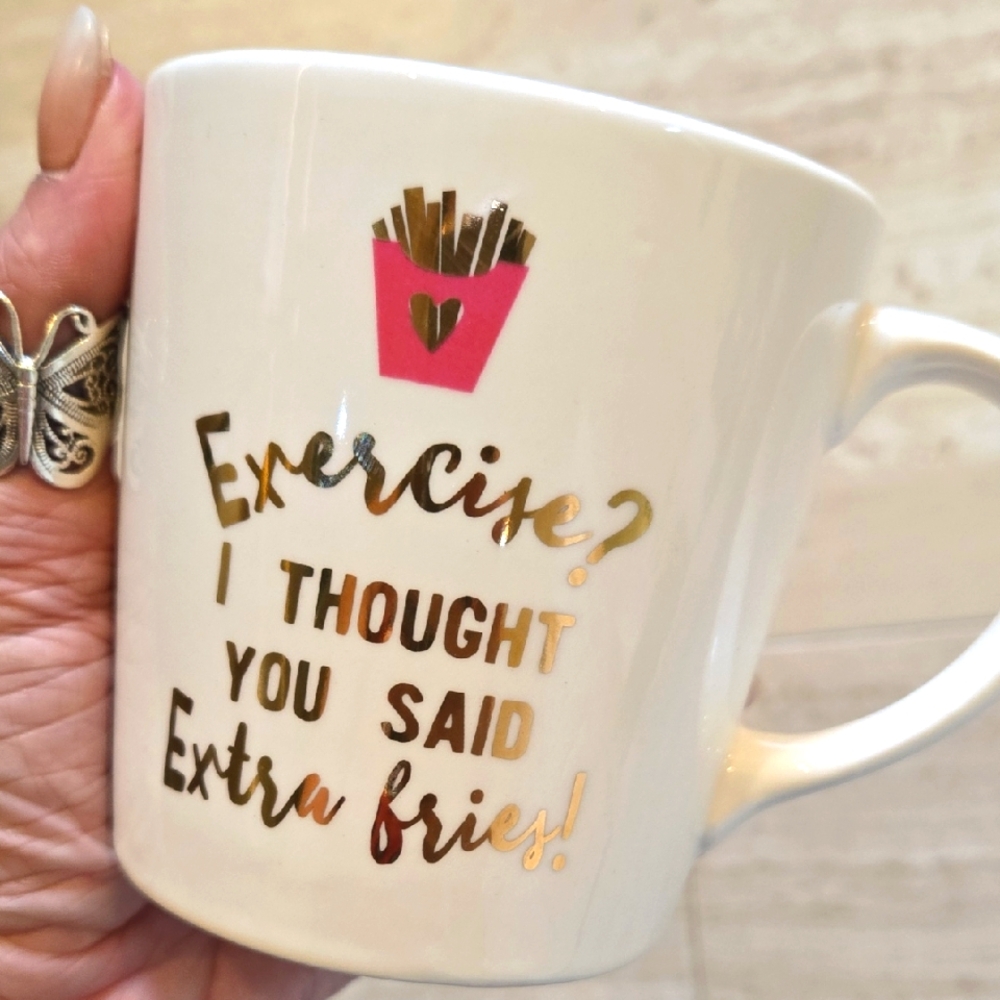 Slant Collections "Exercise? I Thought You Said Extra Fries!" Mug
